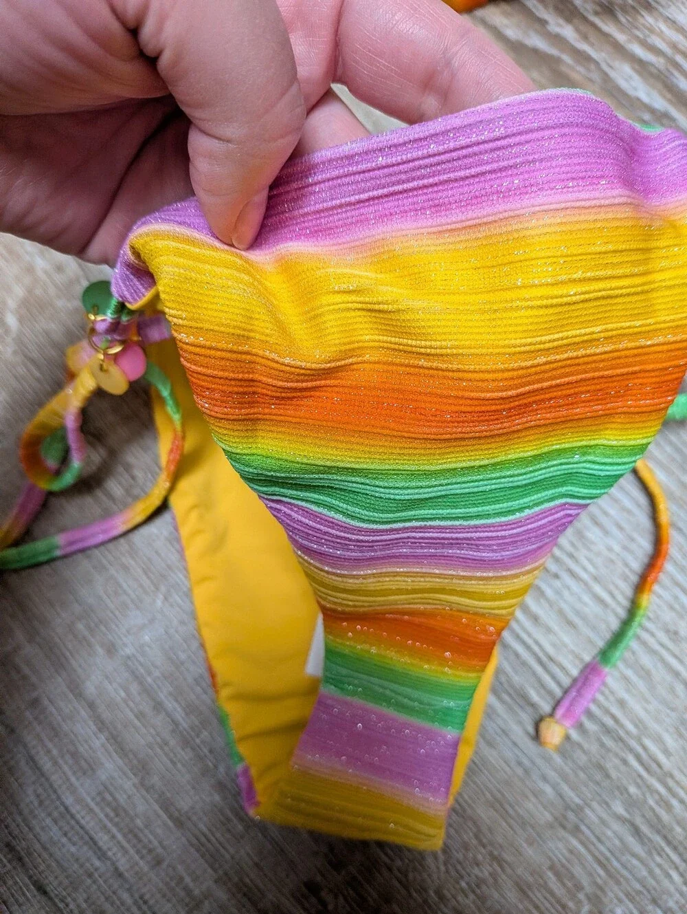 MWT Dippin Daisy's Bondi Cheeky Bikini Bottom Palm Bikini Top Mirage Size Small
